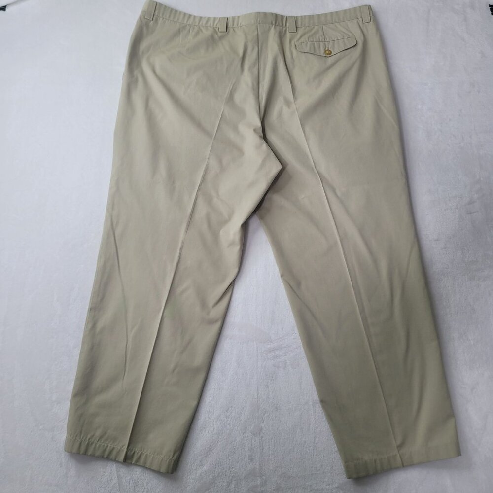 VTG Burberrys Leisure Men's Beige Pleated Chino Pants Talla 60 US Size 44x27 - Picture 2 of 11